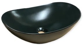 B-Stone Javi keramische waskom 51x33cm zwart