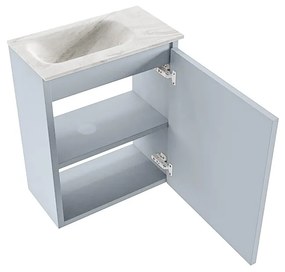 Mondiaz Ture DLux toiletmeubel 40cm clay met wastafel ostra links met kraangat