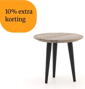 + 10% kassakorting | Bijzettafel tuin ROUGH | Rond | Tuintafel Teakhout | Ø50cm | Kees Smit Tuinmeubelen