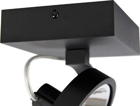 Design plafondspot zwart draai- en kantelbaar - Go