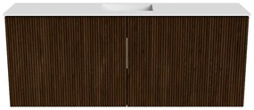 Mondiaz Joya 100cm toiletmeubel walnut met wastafel faye midden 1 kraangat talc