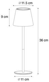 Buitenlamp Tafellamp wit incl. LED dimbaar en oplaadbaar RGB IP54 - Murdock Modern IP54 Buitenverlichting rond Lamp