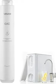 VEVOR GAC actieve kool vervangingscartridge voor omgekeerde osmose-systemen (RO-systemen), 5 μm, eenvoudig te vervangen binnen 12 maanden, voor omgekeerde osmose-systemen onder de gootsteen SS-201/SS-202/SS-203/SS-204/SS-205/SS-206