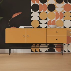 Tenzo Cocktail Modern Dressoir Mustard - 158x40x68cm.