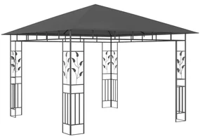 vidaXL Prieel met klamboe 180 g/m² 3x3x2,73 m antraciet