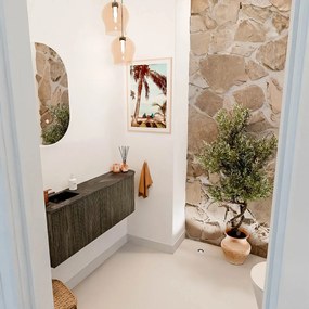 Mondiaz Joya DLux 110cm toiletmeubel ronding rechts shadow met wastafel faye links 1 kraangat lava