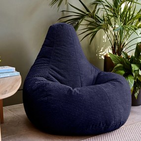 Cloudy Cord Zitzak Stoel - Navy Blue