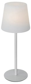 Buitenlamp Tafellamp wit oplaadbaar incl. LED en dimmer IP54 - Jude Modern IP54 Buitenverlichting rond Lamp
