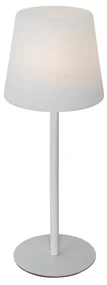 Buitenlamp Tafellamp wit oplaadbaar incl. LED en dimmer IP54 - Jude Modern IP54 Buitenverlichting rond Lamp