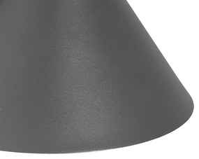 Industriële buitenwandlamp antraciet kegel IP44 - Natas Industriele / Industrie / Industrial E27 IP44 Buitenverlichting rond