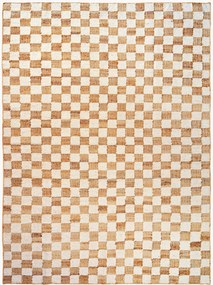 Handgeweven laagpolig wollen vloerkleed Check, in verschillende formaten