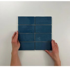 Cifre Ceramica Atlas wandtegel - 7.5x15cm - 8.5mm - Rechthoek - Donkerblauw glans SW07311170-5