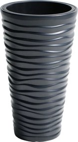 Prosperplast Sand Slim Hoge Bloempot - Antraciet - 75 cm hoog - Met binnenpot