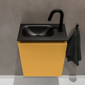 Mondiaz Ture 40cm toiletmeubel ocher met wastafel urban links 1 kraangat
