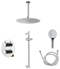 Saniclear Talpa inbouwregendouche 20cm rond met plafondarm 2 standen handdouche en glijstang chroom