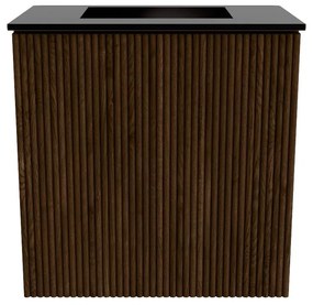 Mondiaz Joya 40cm toiletmeubel walnut met wastafel faye midden zonder kraangat urban