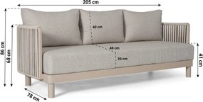 Stoel en Bank Loungeset  Rope Zand/Beige  Lifestyle Garden Furniture Solento