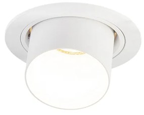 Smart inbouwspot wit kantelbaar incl. wifi GU10 - Installa Modern GU10 cilinder / rond Binnenverlichting Lamp