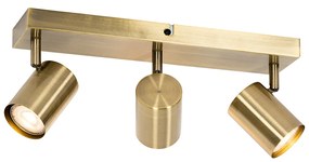 Moderne plafondlamp brons 3-lichts verstelbaar rechthoekig - Jeana