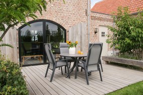 Azoren dining tuinstoel verstelbaar (incl. kussen) - Antraciet