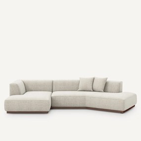 Linkse open hoekbank in gespikkelde stof, Jacopo