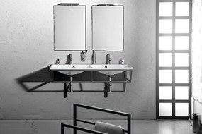 Sapho Industrial wastafel frame mat zwart 120cm