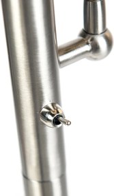 Klassieke vloerlamp staal met witte kap en leeslampje - Retro