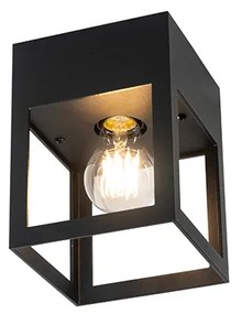 Moderne plafondlamp zwart kubus - Cela
