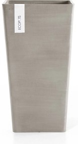 Ecopots bloempot Rotterdam Mid High 56  - Vierkant - Taupe - 31 x H56,5 cm