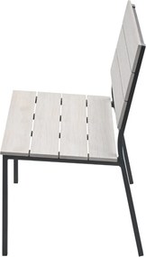 Garden Impressions Ellen parkbank donker grijs - light teak Vironwood