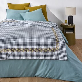 Gematelaasserd dekbed met geborduurde ruiten, Mirio