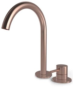 Hotbath BUDDY Wastafelmengkraan - 2 gats - hoog model - Geborsteld koper PVD B123HBCP