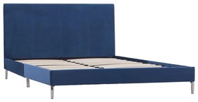 vidaXL Bedframe stof blauw 120x200 cm