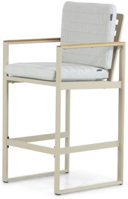 Barstoel Aluminium/Teak Taupe-naturel-bruin Lifestyle Garden Furniture Faro