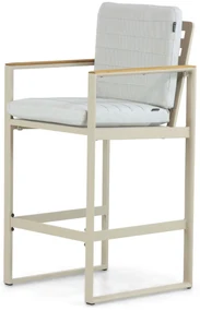 Barstoel Aluminium/Teak Taupe-naturel-bruin Lifestyle Garden Furniture Faro