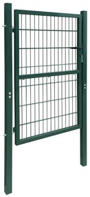 vidaXL Poort 106x248 cm staal groen