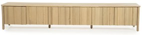 Eleonora Jake Modern Tv-meubel Eikenhout Naturel 264 Cm - 264x47x50cm.