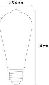 Set van 5 E27 dimbare LED lampen ST64 bruin 4W 100 lm 1800K