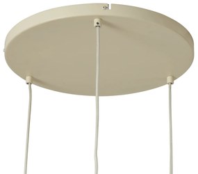 Japandi hanglamp beige met stoffen kap 3-lichts - Bida