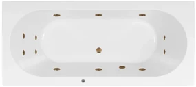 Lambini Designs Round bubbelbad 170x75cm elektronisch met 6+4+2 hydrojets goud
