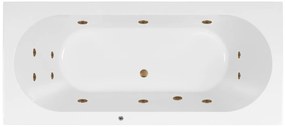 Lambini Designs Round bubbelbad 180x80cm elektronisch met 6+4+2 hydrojets goud
