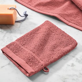 Set van 4 washandjes in bouclette badstof, Zavara
