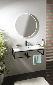 Sapho Industrial wastafel frame mat zwart 90cm