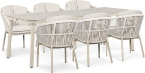 Tuinset 6 personen 220 cm Rope Zand/Beige Lifestyle Garden Furniture Monaco/Tavano