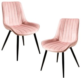 Set van 2 Lene Fluwelen Stoelen