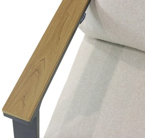 Hoek loungeset 6 personen Aluminium/Polywood (grey teakfinish) Grijs  Lifestyle Garden Furniture Santiago