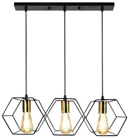 Hanglamp APP1132-3CP Zwart Goud