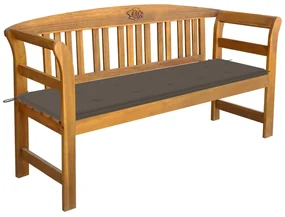vidaXL Tuinbank met kussen 157 cm massief acaciahout