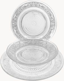 Glazen servies Imperial met gestructureerd oppervlak, 6 personen (18-delig)