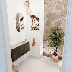 Mondiaz Joya DLux 90cm toiletmeubel ronding links shadow met wastafel faye rechts 1 kraangat opalo